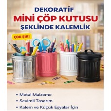 MİNİ DEKORATİF METAL KALEM KUTUSU
